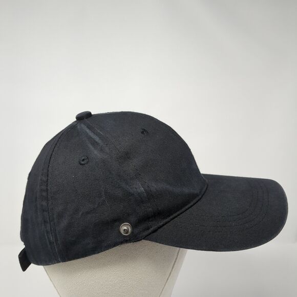 Unbranded Slideback Hat Black One Size Adjustable Vented Holes 6 Panel Blank - Picture 4 of 7